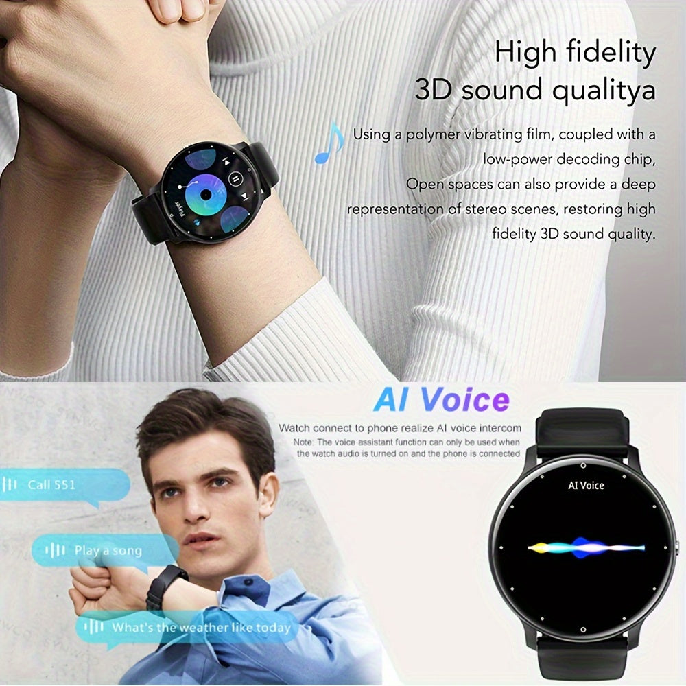 Men and Women Smartwatch with 3.25cm Touch Screen Digital Display Fitness Tracker
