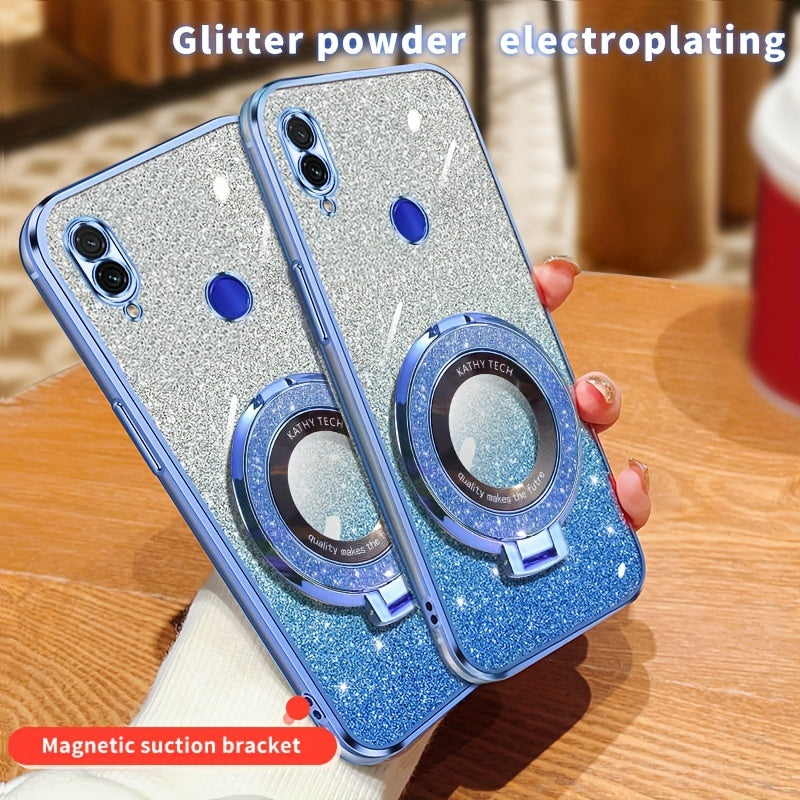 Glitter Magnetic Suction Phone Case for Redmi Note Series TPU Drop Proof