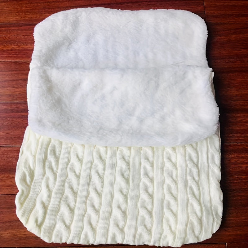 Baby Fleece Bag for Infants Thick Knitted Warm Stroller Bag