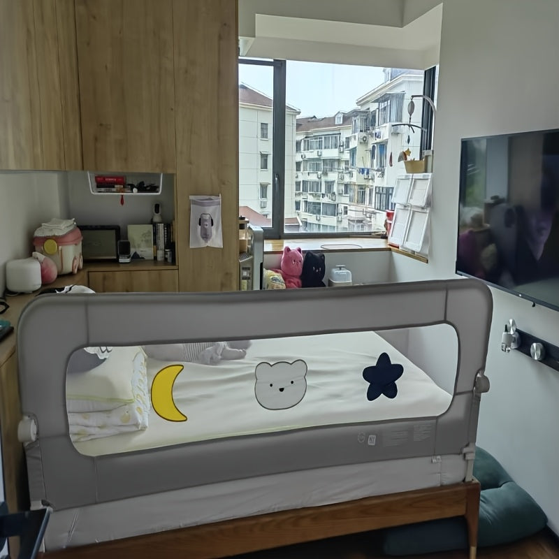 Gray Polyester Bed Rail for Double Queen Full Size Beds 1.2m-2m Foldable