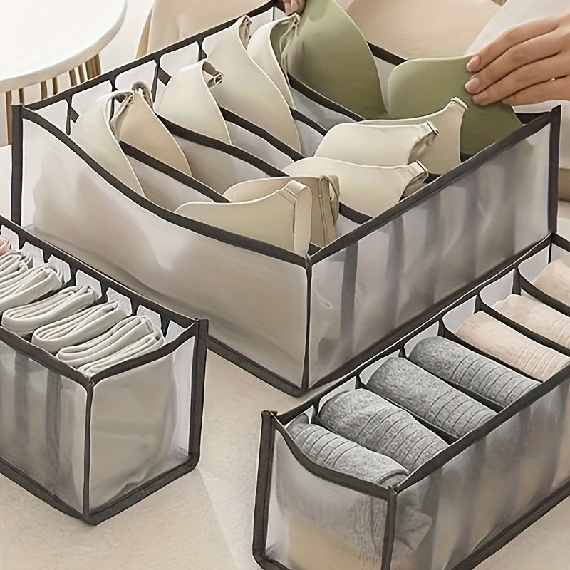 Mesh Storage Organizer Bag for Underwear Socks and Panties Drawer Divider 3-Piece