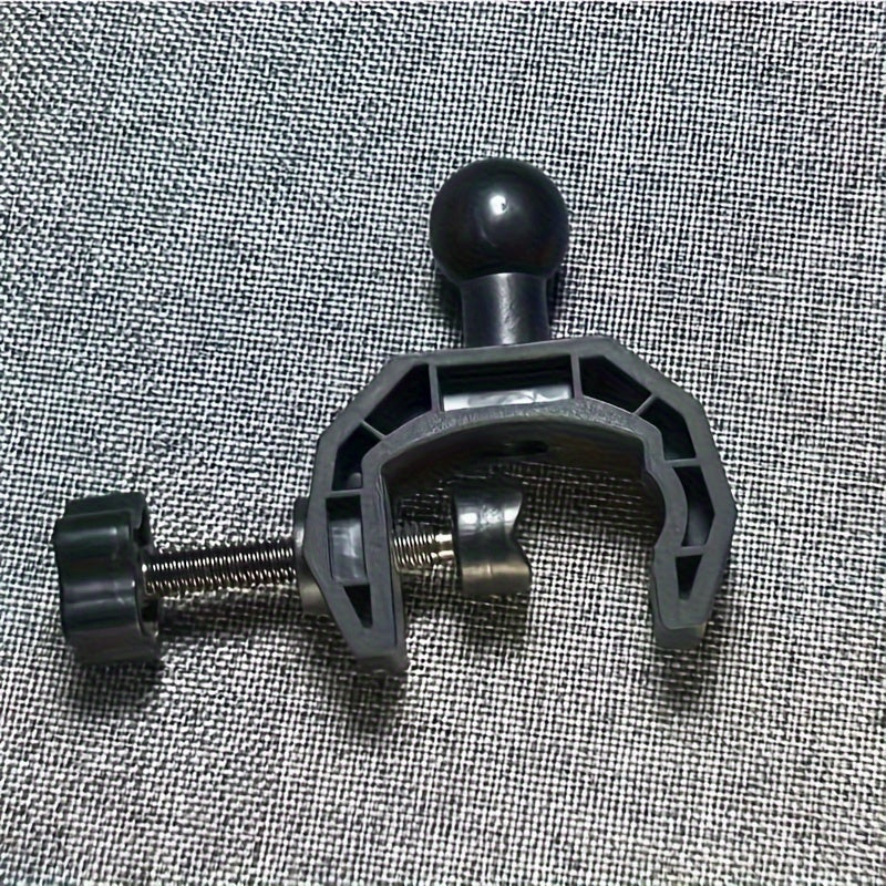 Black ABS Microphone and Smartphone Holder with 360-Degree Rotation for Bicycles and Motorcycles