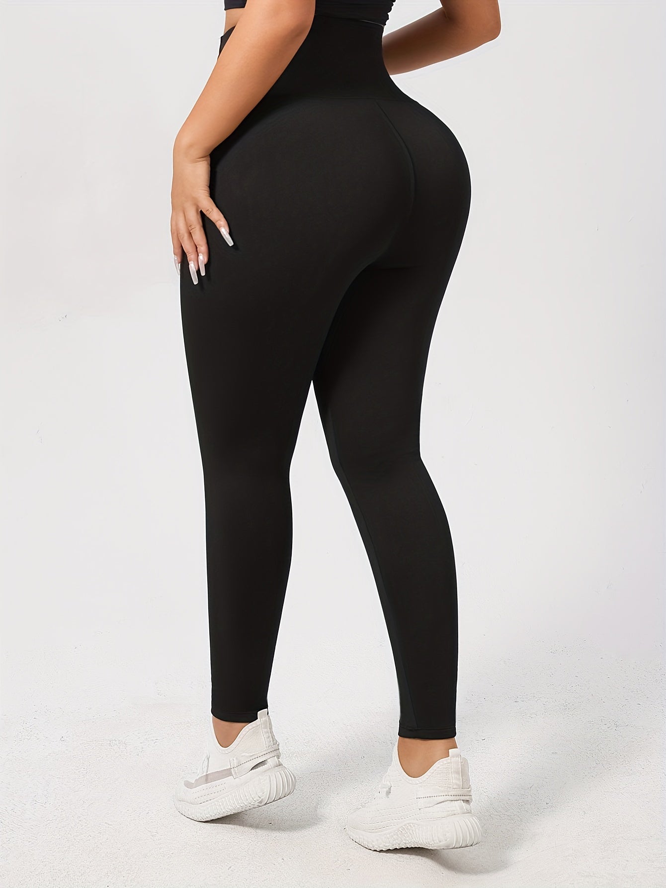 Women's Fleece-Lined High-Waisted Yoga Pants Tummy Control with Pockets