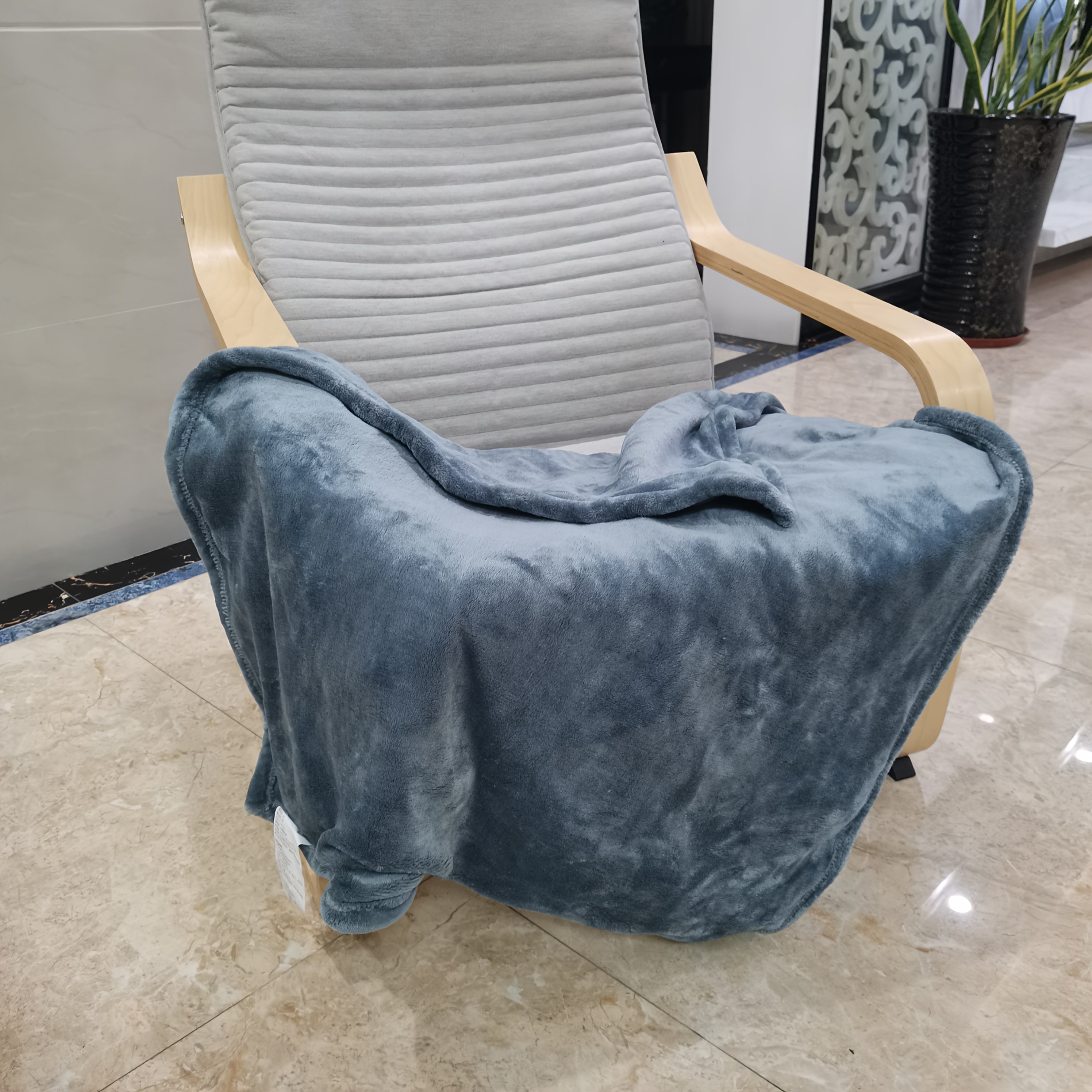 Серый электроплед для автомобиля 30 Вт, нагреваемое одеяло, мягкое, теплое, из синтетического волокна