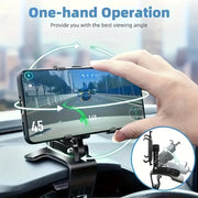 Universal Car Phone Holder ABS Material 360° Adjustable Spring Clip Fits 7.62-17.78cm Devices