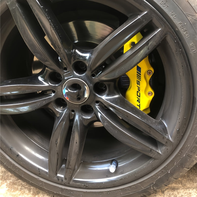 Universal ABS Plastic Brake Caliper Covers Set 2 Pcs Black Sport Logo