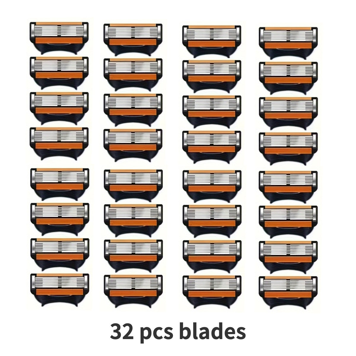 Men Stainless Steel Razor Blades Refills, 6-Layer, All Skin Types