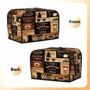 Waterproof Dust Cover for Bread Machines and Small Appliances with Coffee-Themed Design