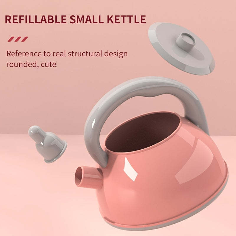 Pink Miniature Cooking Playset for Girls with Utensils Pots Pans Food Kids' Kitchen Toy