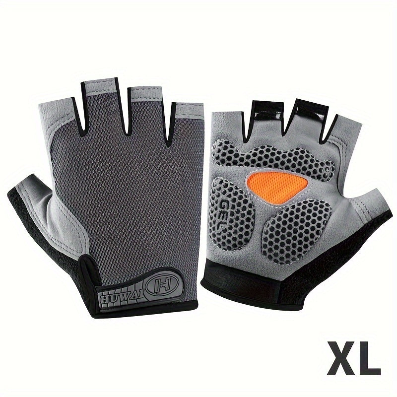Half-Finger Breathable Polyester Fitness Gloves for Outdoor Sports Non-Slip