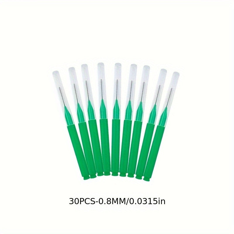 Interdental Brush I-Shaped Straight Bracket 30Pcs Pack Tooth Cleaner