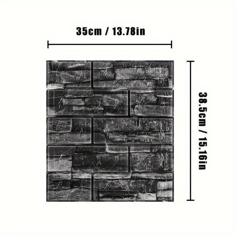 3D Wall Stickers Pack of 20-50 Self-Adhesive Brick Pattern Wall Covering Moisture-Proof Decorative