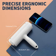 Pet Hair Remover Lint Roller with Self-Cleaning Base for Furniture and Car Seats