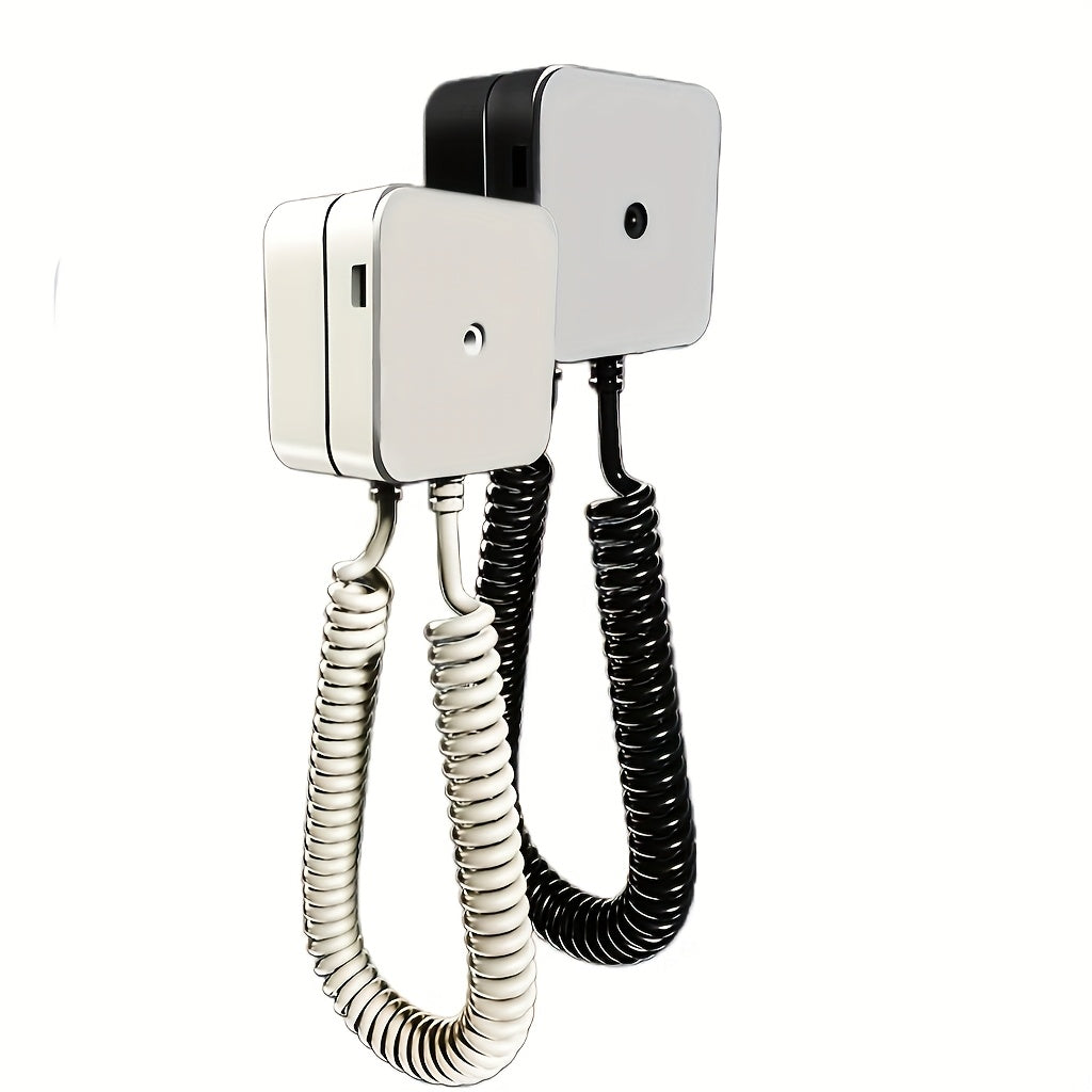 Magnetic Anti-Lost Remote Control Lanyard with Hook for TV and AC Remotes White Plastic