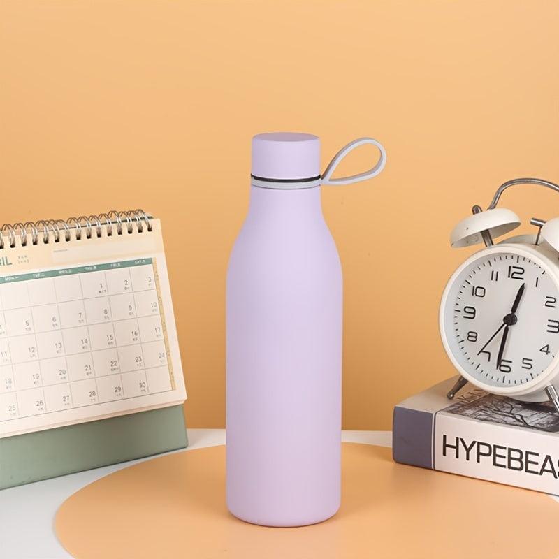 Stainless Steel Vacuum Insulated Water Bottle 500ml Leak-Proof with Handle for Outdoor Activities