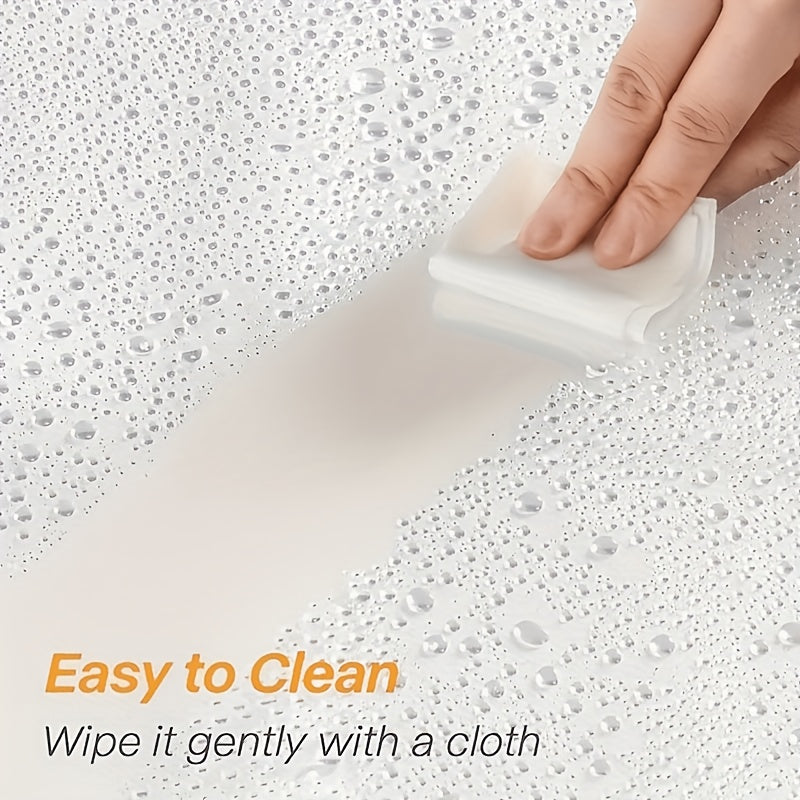 3D Pebble Pattern Shower Curtain Water-Resistant Polyester Easy to Clean Space-Themed Christmas Decor