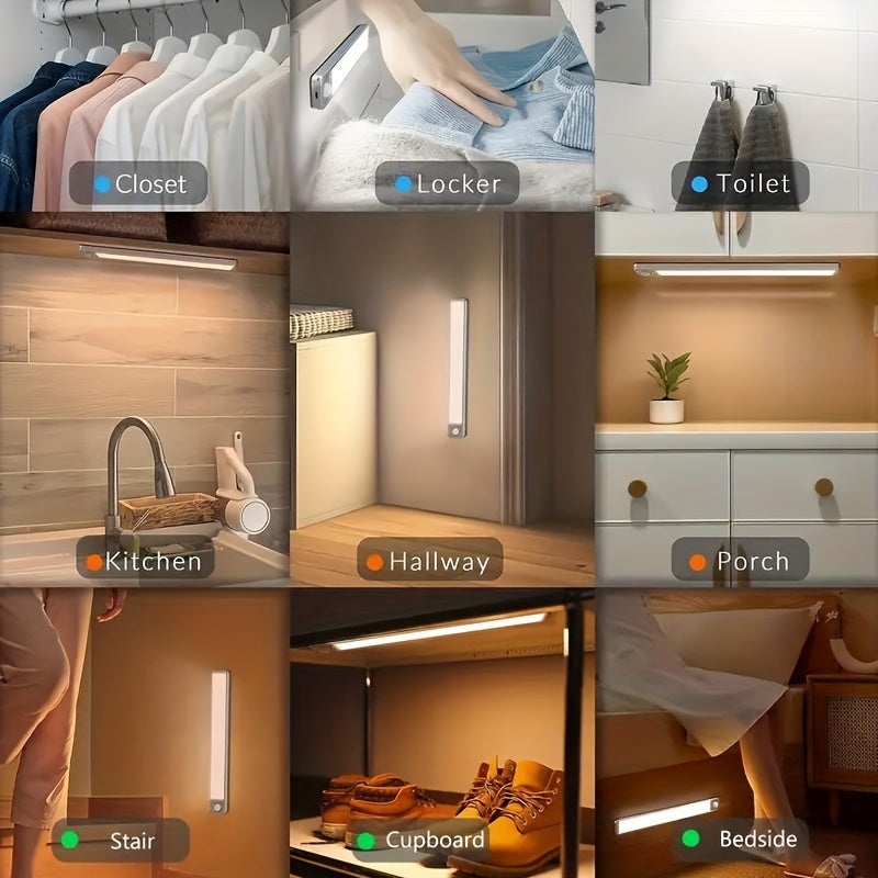 Wireless LED Cabinet Light with Magnetic Mount USB Rechargeable for Indoor Use