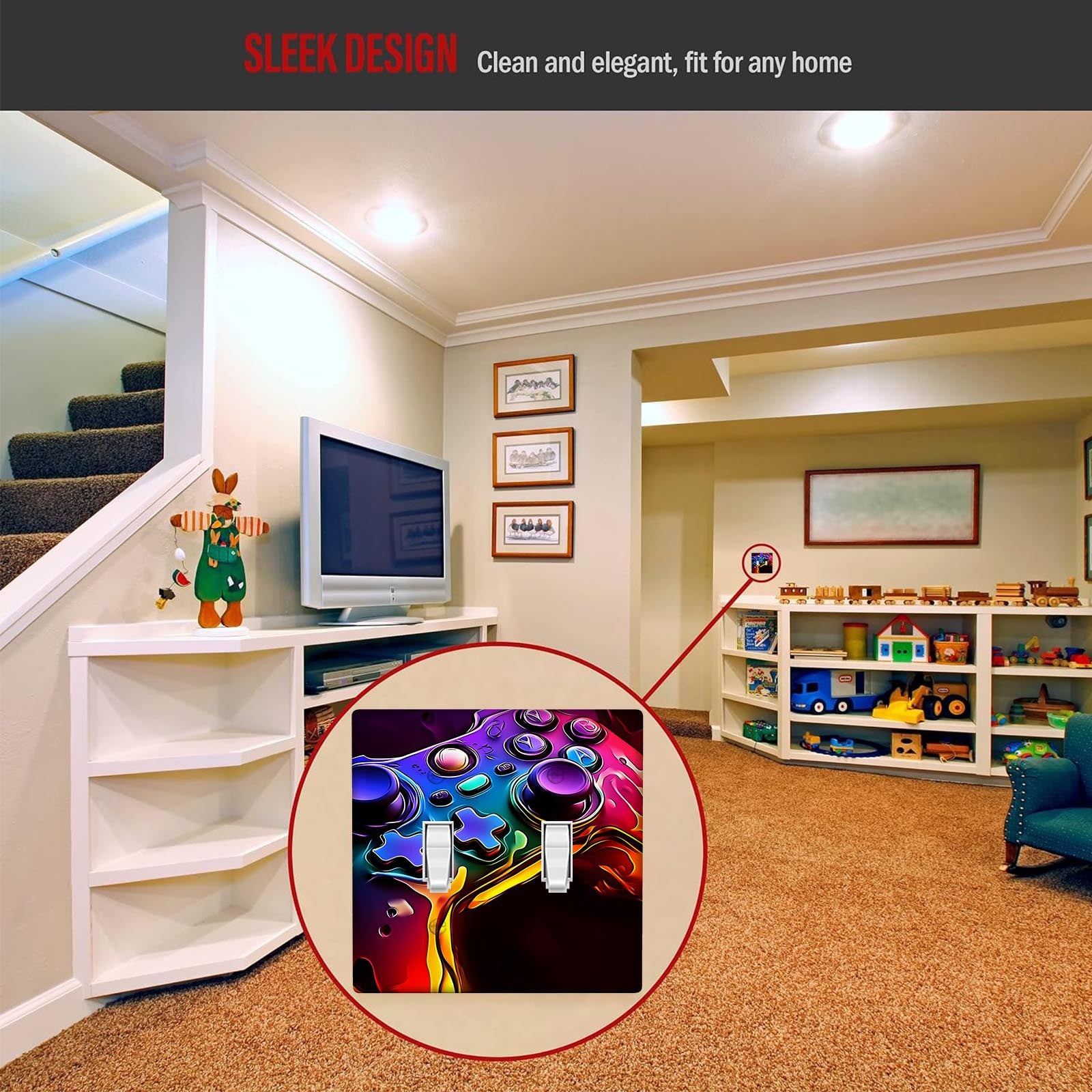 Unbreakable Polycarbonate Light Switch Cover for 1-Gang and 2-Gang Switches