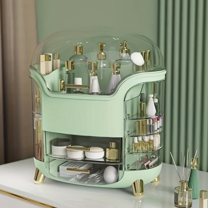 Cosmetic Storage Box with Dust-Proof Design for Makeup Skincare Jewelry Organizer