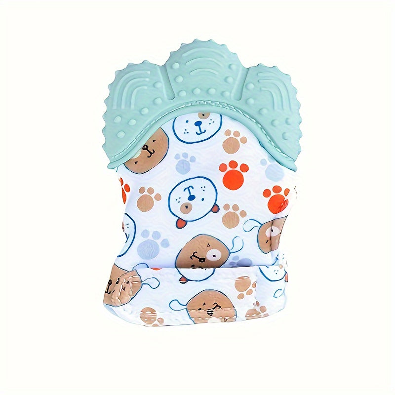 Soft Silicone Baby Teething Glove Oval-Shaped Chewing Gums Safe Washable Gift