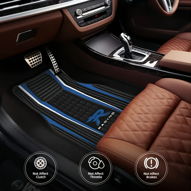 4 dona universal avtomobil pol matosi, sirpanmaydigan, oson tozalash, barcha mavsumlar uchun avtomobil ichki aksessuarlari