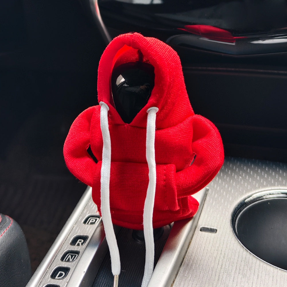 Mini Hoodie Car Gear Shift Cover Polyester Auto Interior Decor Dustproof