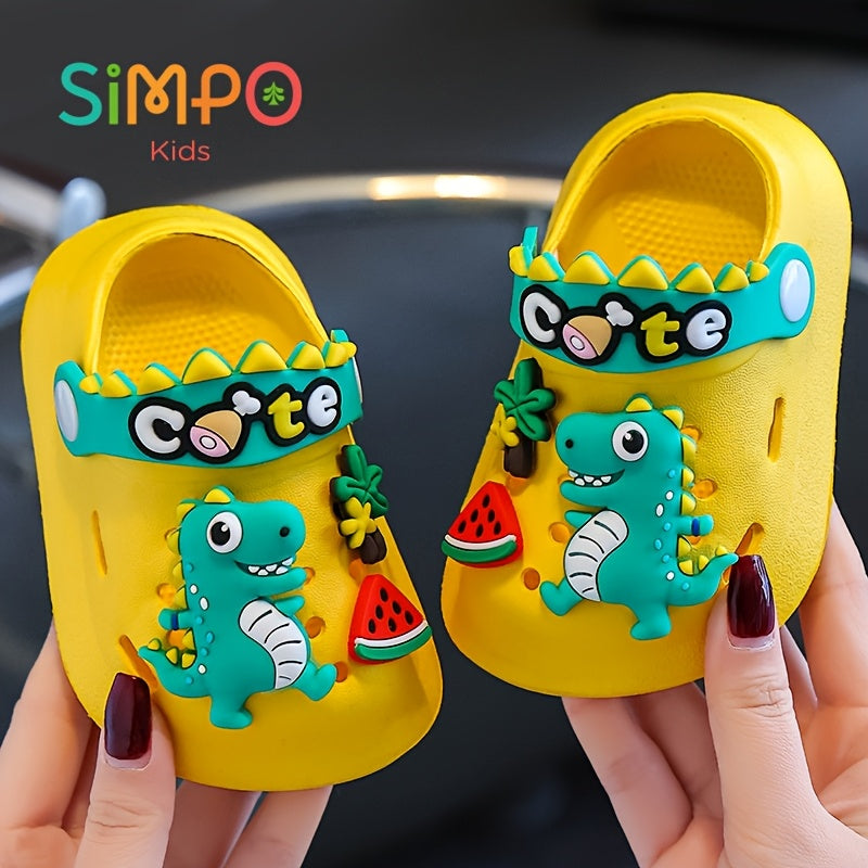 Sandalias ligeras y transpirables de EVA para niños con decoración de cocodrilo para niños y niñas