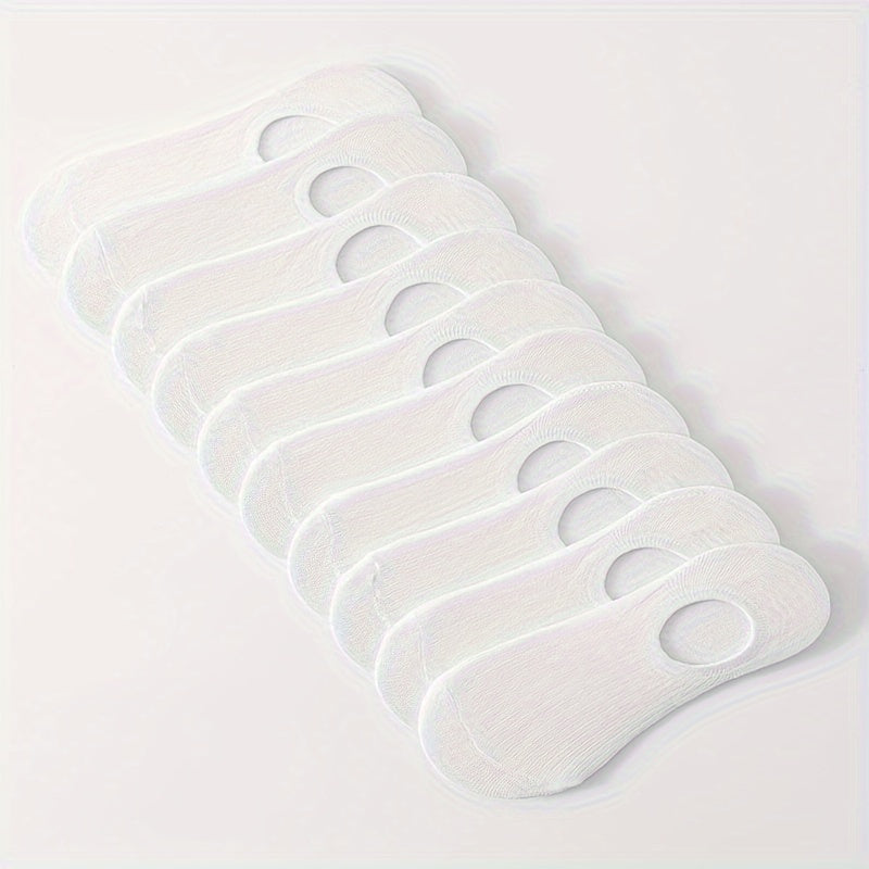 Women's No-Show Socks 30 Pairs Breathable Moisture-Wicking Polyester Spandex Black White Grey