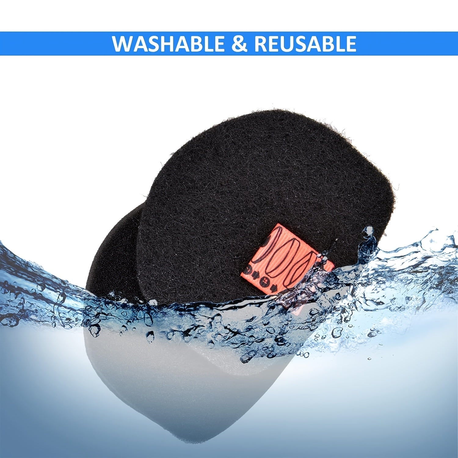 Set of 4 Foam Felt Filters for Cordless Handheld Vacuum, Dust Removal, Replacement Part