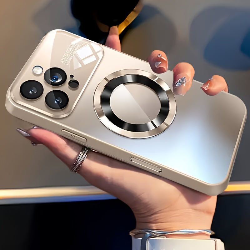 Магнитный чехол для телефона для iPhone с беспроводной зарядкой, ударопрочный бампер, прозрачная крышка