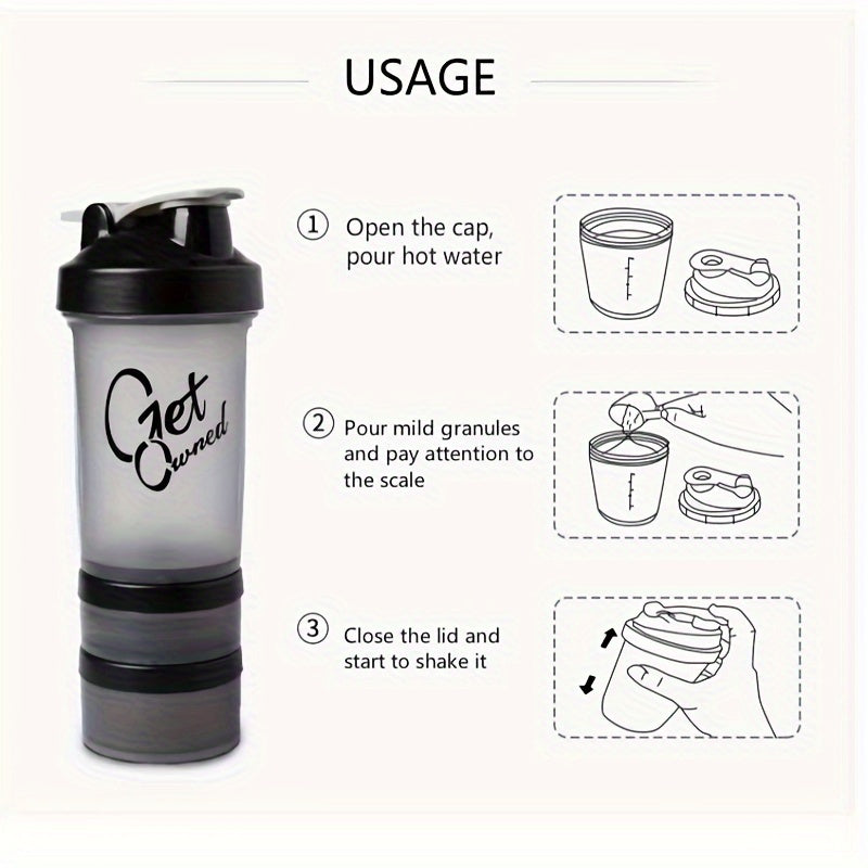 Plastic BPA-Free Protein Shaker Bottle for Fitness and Holidays 20oz