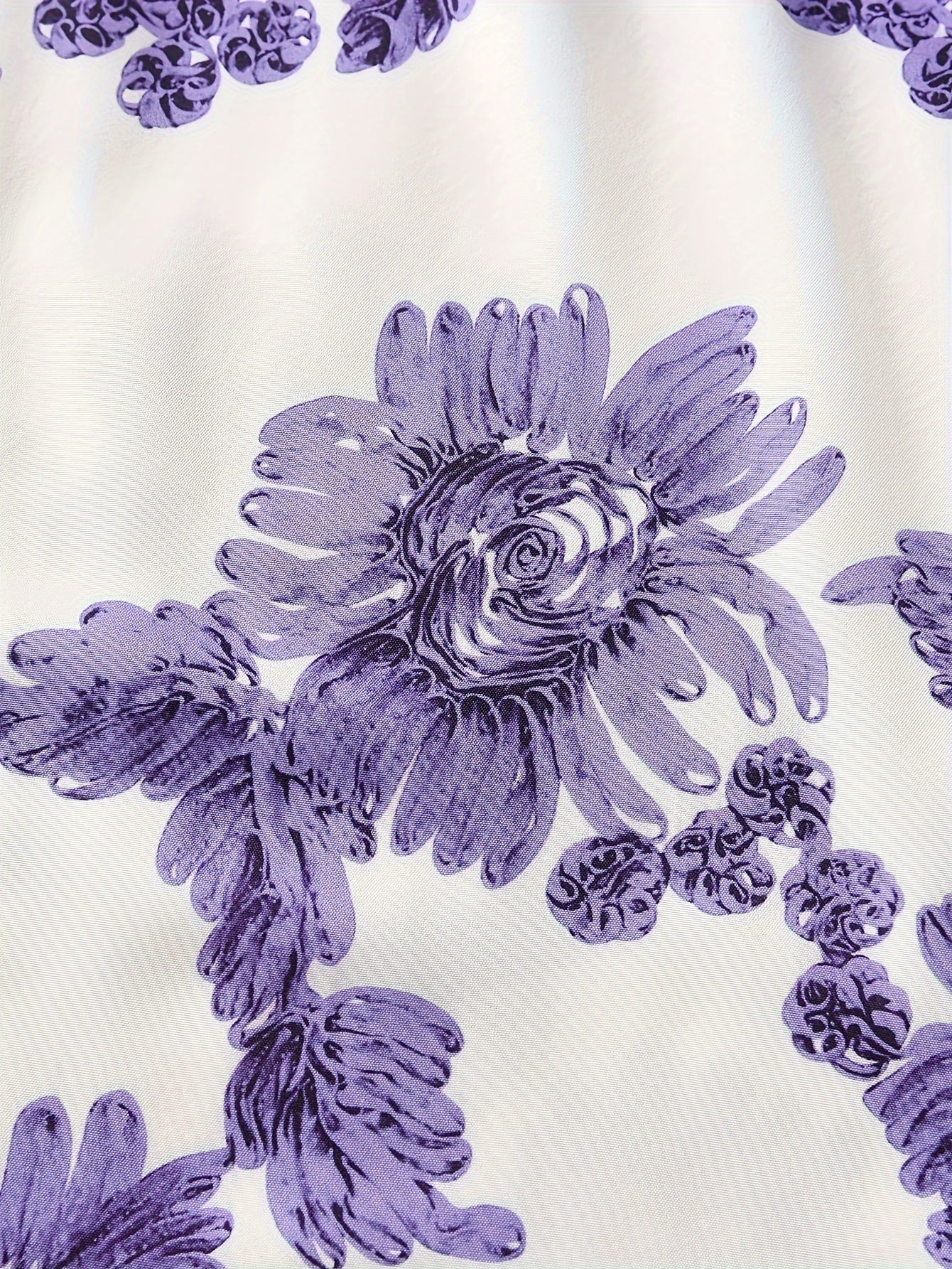 Girls Summer Floral Dress with Ruffle Sleeves Knee-Length Polyester Knit Belt Lavender White