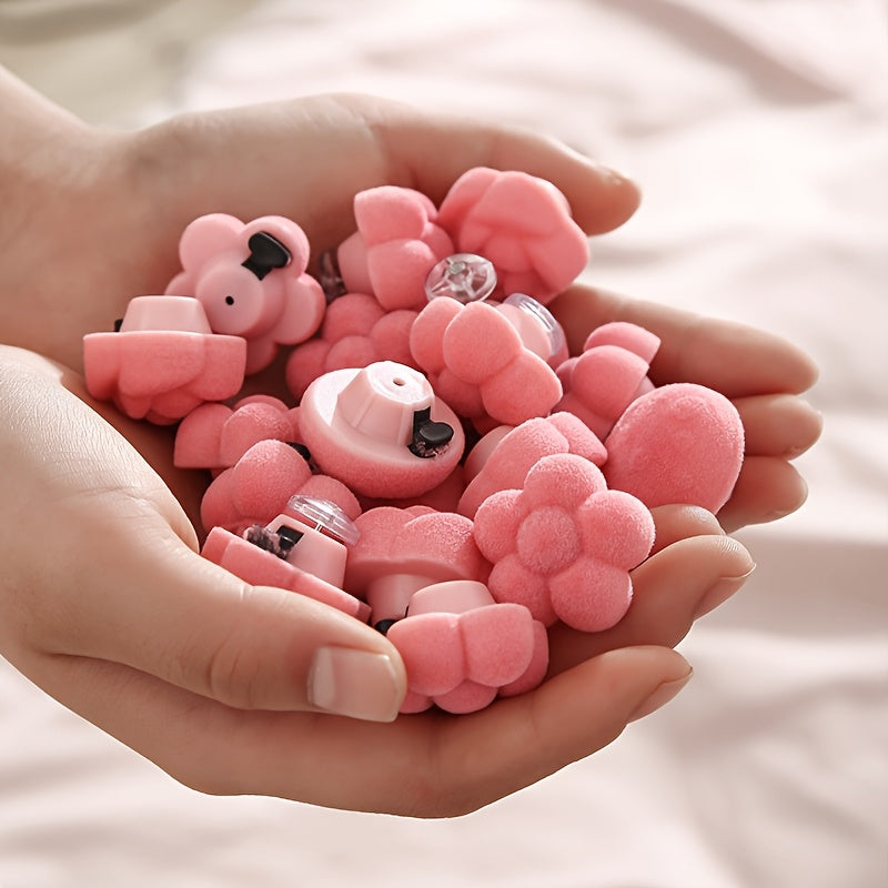 Set of 8 Pink Nylon Velvet Bedspread Corner Holders Quilt Fasteners for Bedding and Sofa Covers