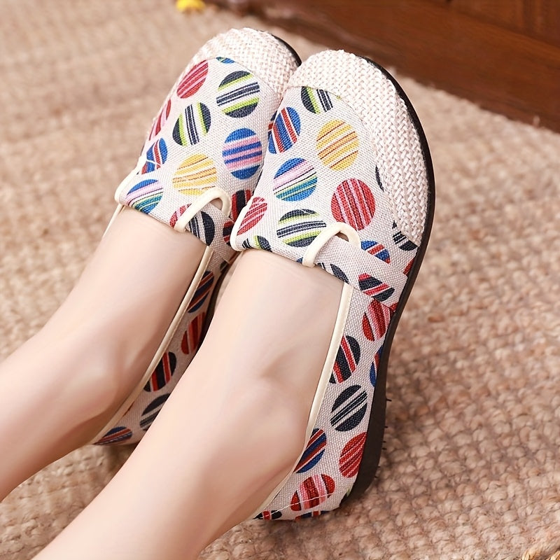 Women's Slip-On Sneakers With Breathable Fabric and Rubber Sole