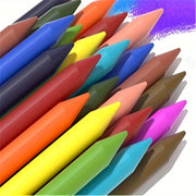 Washable Triangular Crayons for Kids 6 12 18 24 Colors Ergonomic Grip Non-Staining