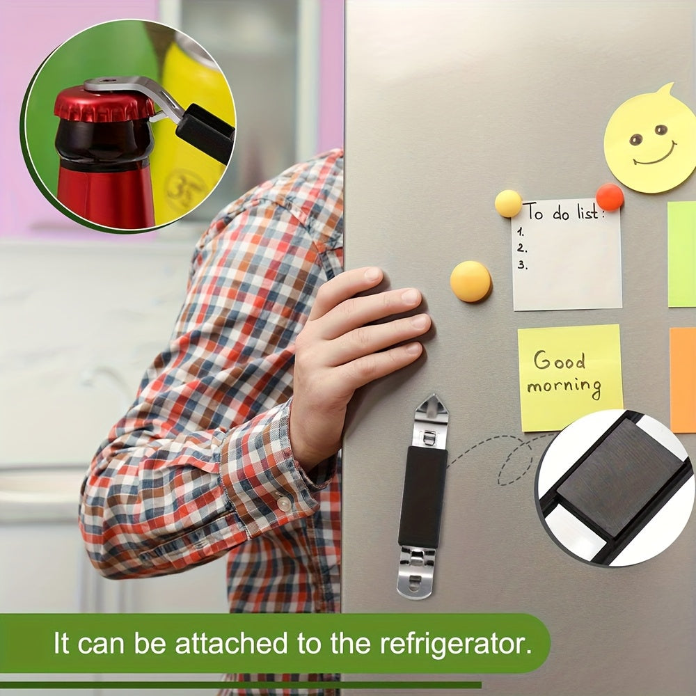 Магнитный открывалка для бутылок компактная портативная для кемпинга и путешествий подходит для большинства стандартных бутылок