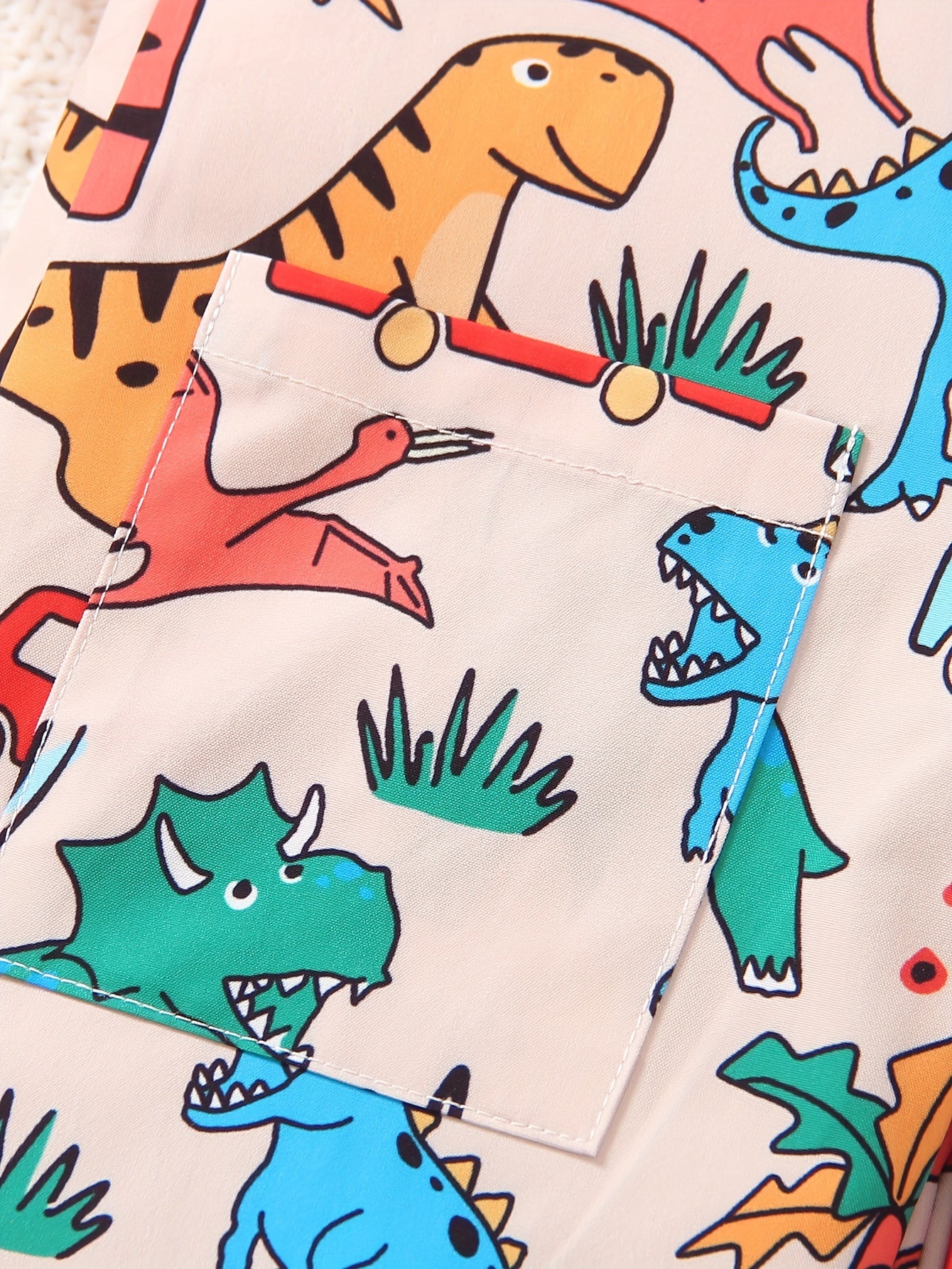 "Штаны для мальчиков-младенцев с динозаврами и подходящей шляпой - легкая летняя повседневная одежда для улицы"