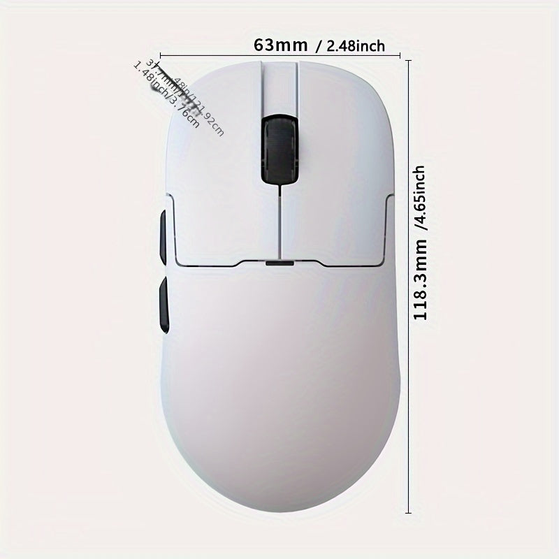 Ratón inalámbrico para juegos con sensor PAW3950 resolución óptica de 8K carga USB-C en modo tri