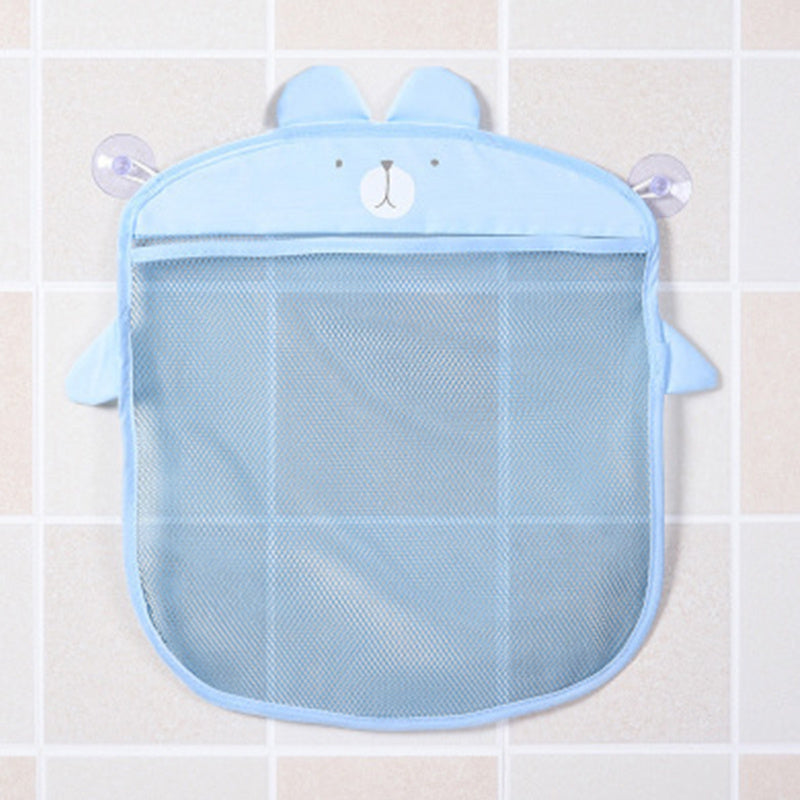 Mesh Storage Bag with Suction Cups for Bathroom Cartoon Animal Shapes for Shower and Bath
