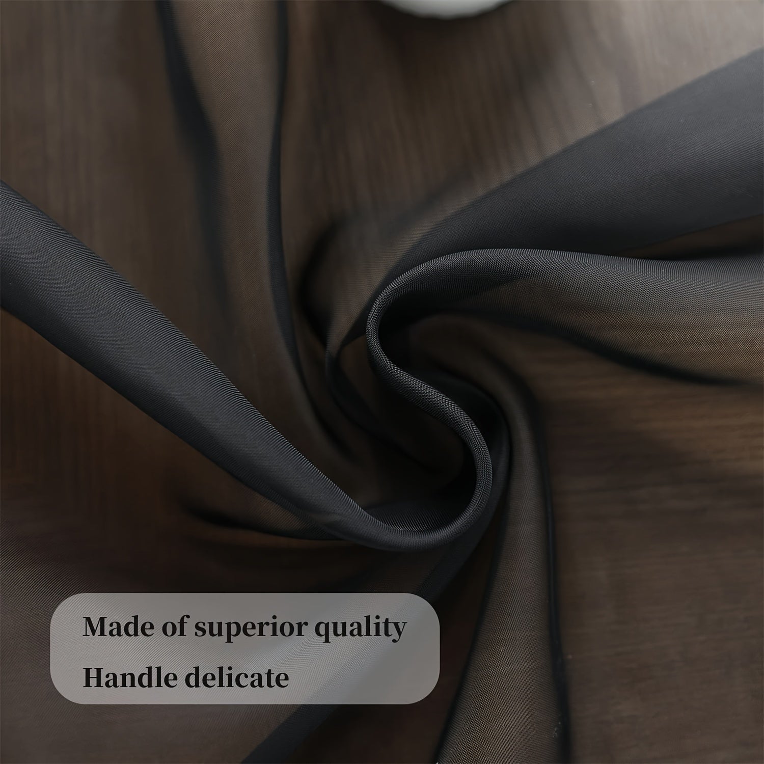 Terylene Gauze Curtains 2-Piece Set Semi-Transparent Light-Filtering Home Decor