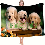 Personalized Bohemian Flannel Fleece Blanket Hypoallergenic All-Season Throw