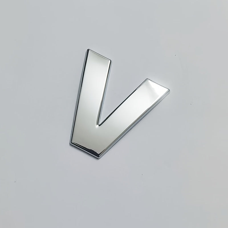 Moslashtiriladigan Kumush 3D Metall Avtomobil Emblemasi Katta Harf Raqami Zink Alloy Tashqi