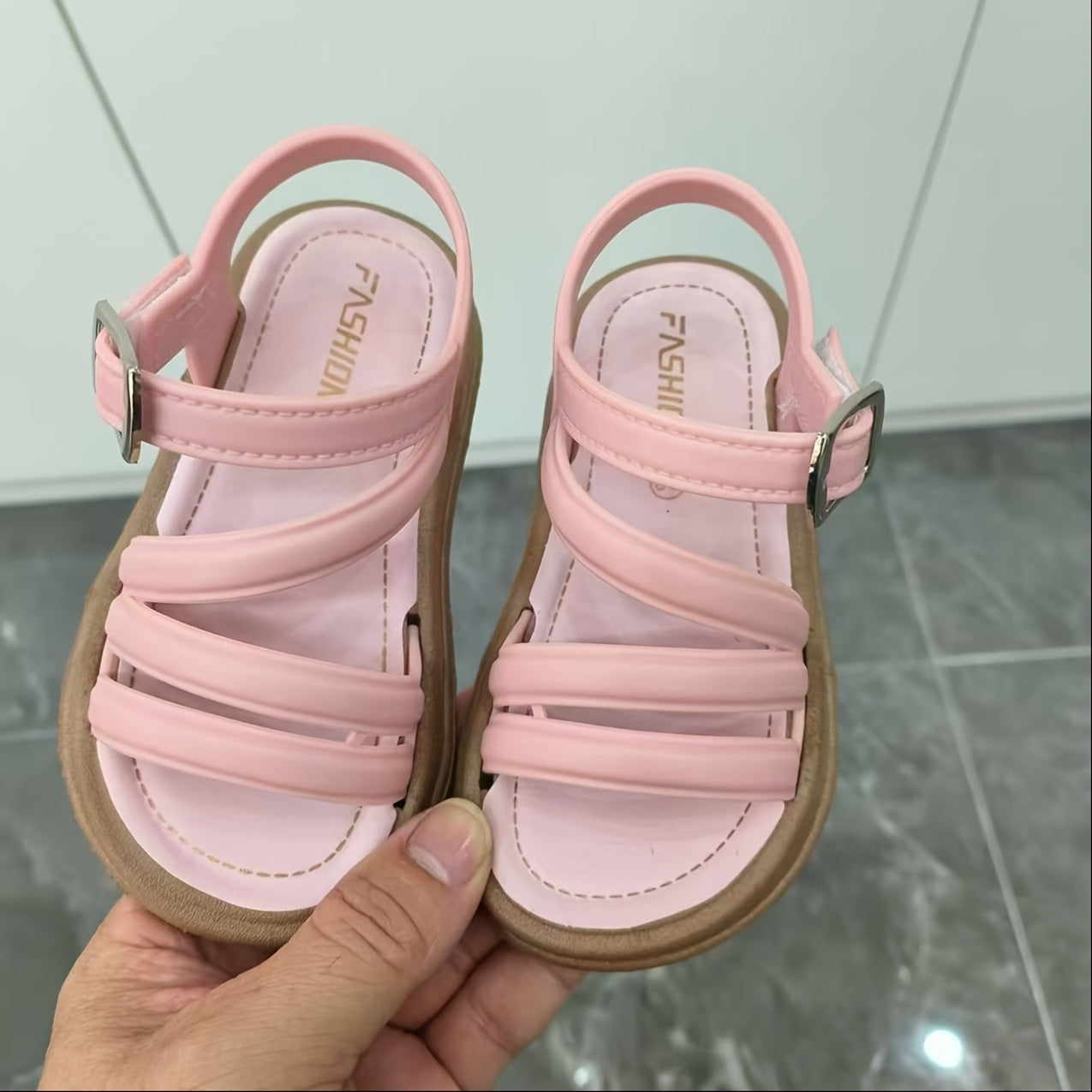 Girls Summer Sandals 2024 Princess Style Lightweight Breathable PVC Toddler Shoes