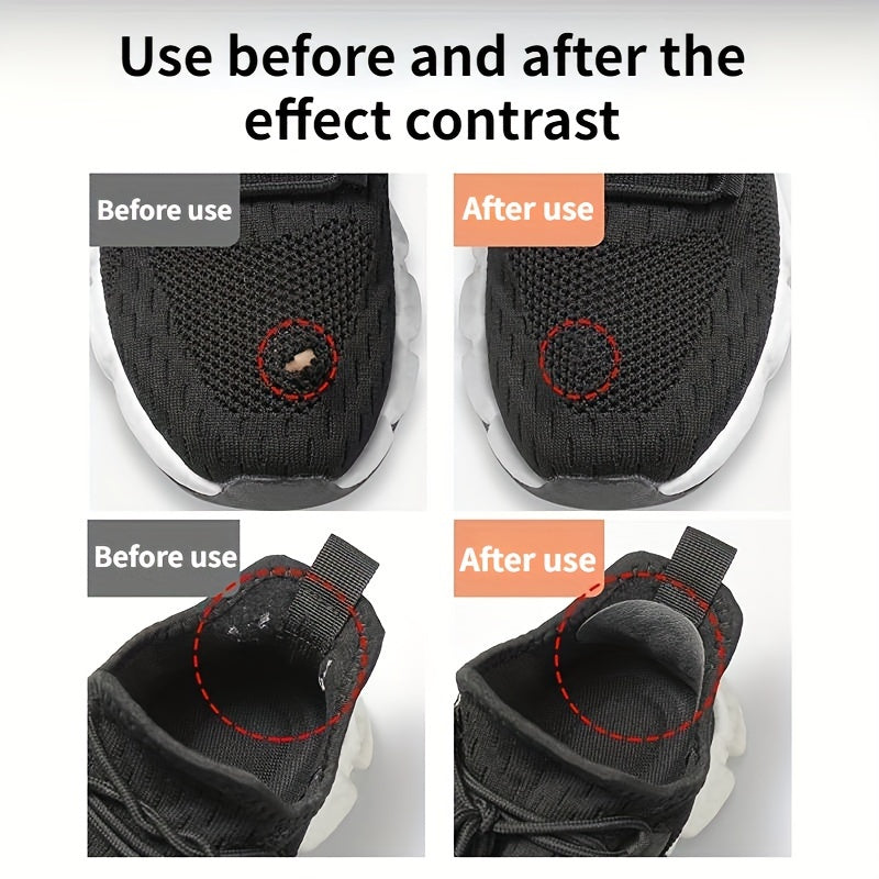 6-Pack Self-Adhesive Sneakers Patches Durable Polyester Casual Solid Color Shoe Heel Repair