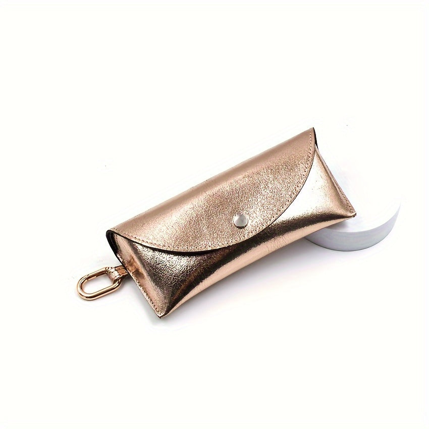 Golden Eyewear Case with Hook for Easy Access and Protection