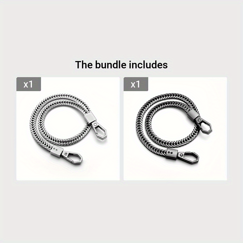 Men's Belt Wallet with Gold Chain Keychain and Punk Key Ring, Stylish Accessory