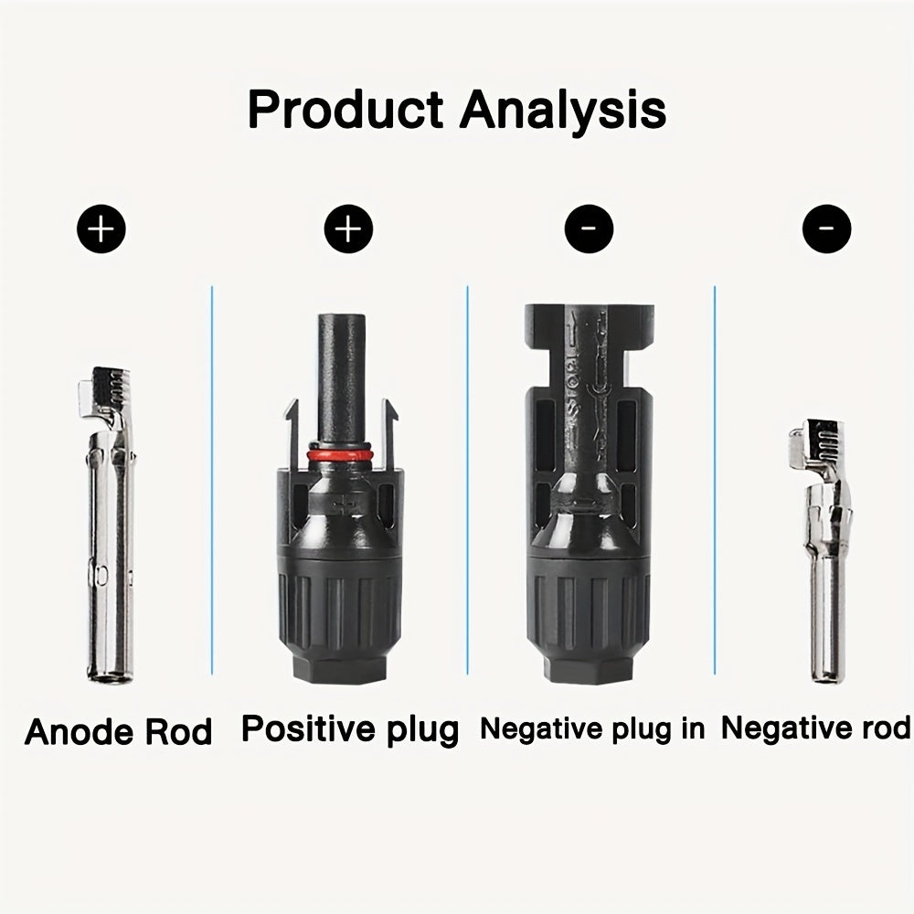 10 пар разъемов MC4 для солнечных панелей для кабелей 2,5/4/6 мм²