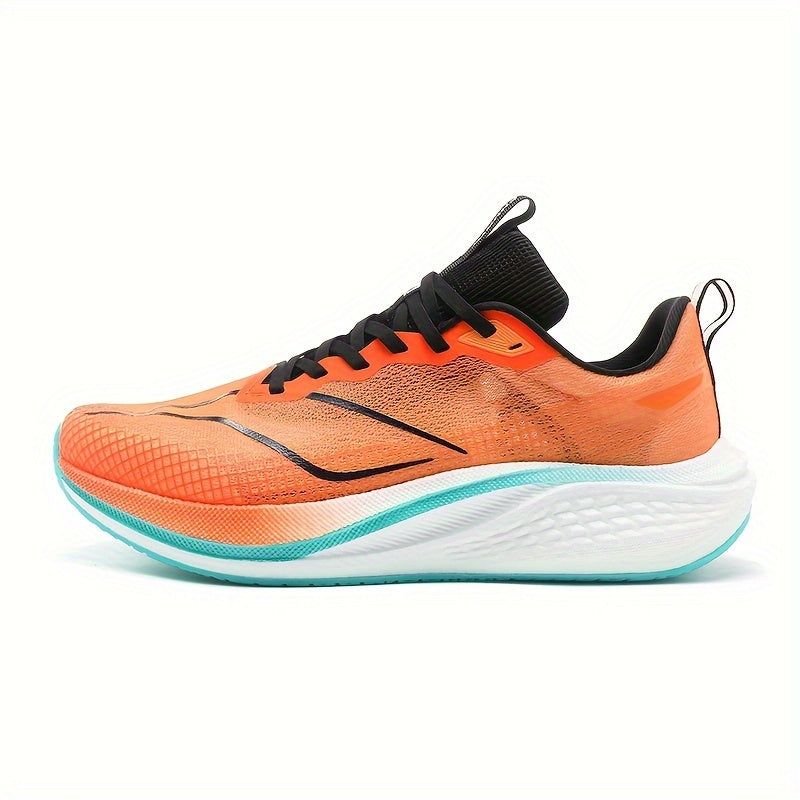 Men's Road Running Shoes Breathable Fabric Low Top Stripes Lace Lightweight Casual