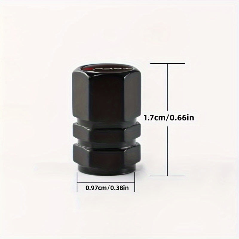 4PCS Universal Metal Tire Valve Stem Caps for Cars, Trucks, Motorcycles