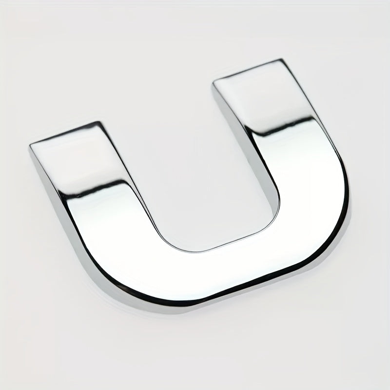 Car 3D Letter Car Stickers Metal Car Body Word Mark Silver Tail Mark